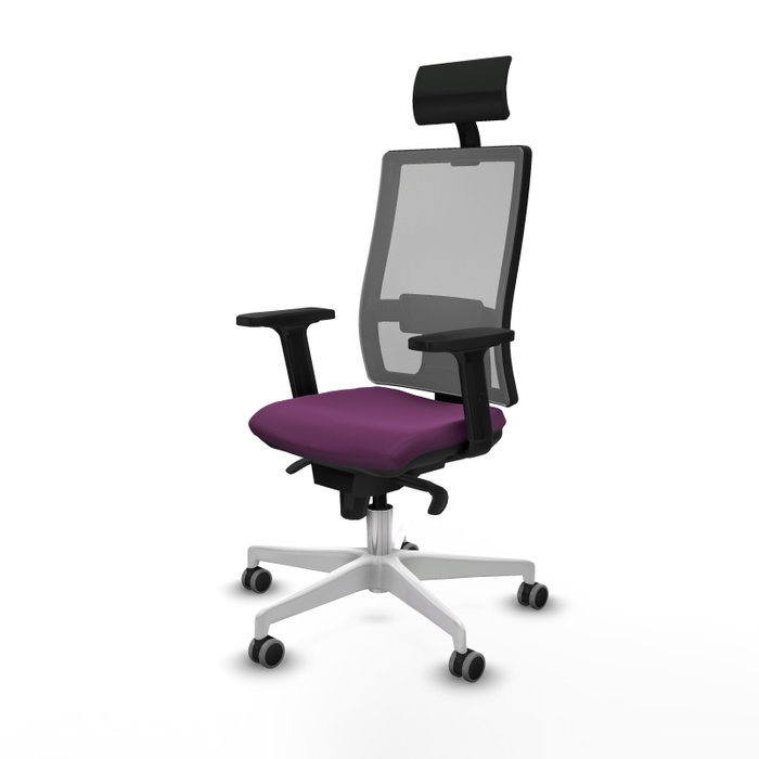 PIQUERAS Y CRESPO Silla de oficina Horna con mecanismo Sincro, Morado y Gris