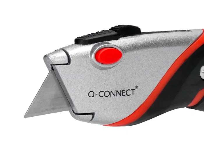 Q-connect XD-8300 Cúter Metálico de Aleación de Aluminio Ancho, Cuchilla 19 mm, Mango Caucho, Incluye 2 Cuchillas Repuesto, Blíster 1 Unidad Q-connect XD-8300 Cúter Metálico de Aleación de Aluminio Ancho, Cuchilla 19 mm, Mango Caucho, Incluye 2 Cuchillas Repuesto, Blíster 1 Unidad