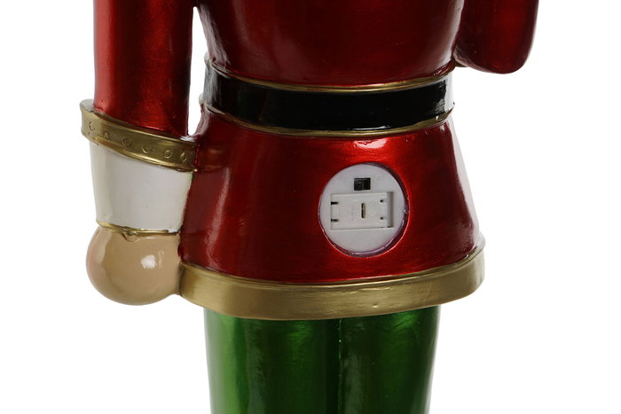 DKD Home Decor Figura Navidad Tradicional Cascanueces Resina LED Multicolor 20 x 70 x 23 cm (2 Unidades)