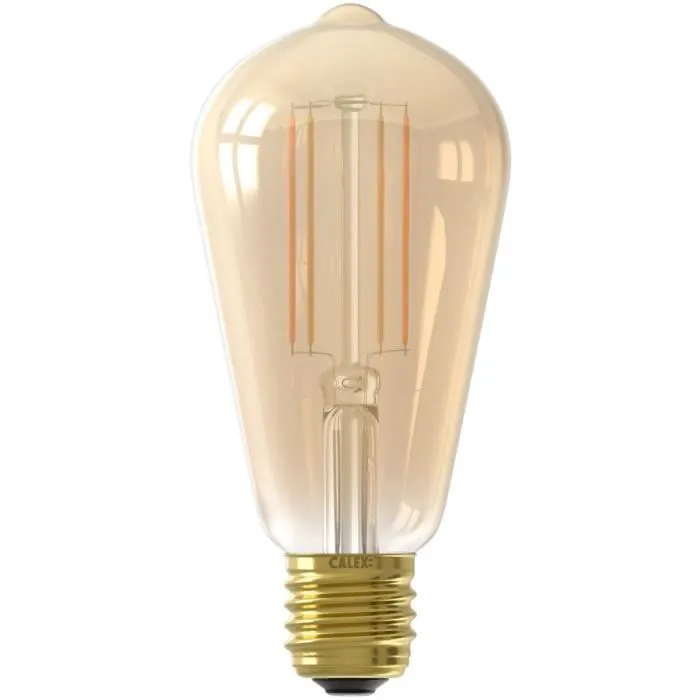 Calex Edison ST64 Bombilla de filamento LED Ámbar E27