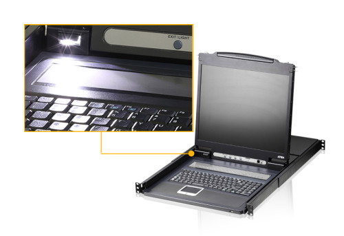 Aten CL1308N Consola LCD de 19 pulgadas con Switch KVM de 8 puertos