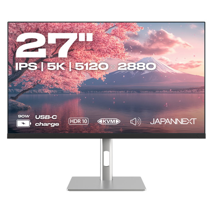 JAPANNEXT JN-IPS275K-HSPC9 Monitor 5K de 27 pulgadas IPS Mate Black/Silver