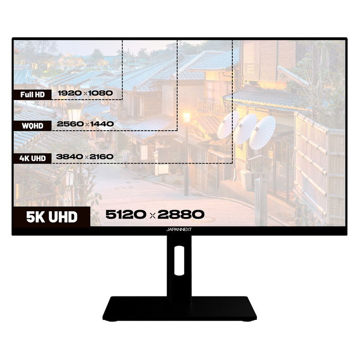 JAPANNEXT Monitor 27" 5K Ultra HD IPS 5120 x 2880 HDR 100% DCI-P3 AMD FreeSync 60 Hz JN-IPS275K-HSPC9 JAPANNEXT Monitor 27" 5K Ultra HD IPS 5120 x 2880 HDR 100% DCI-P3 AMD FreeSync 60 Hz JN-IPS275K-HSPC9