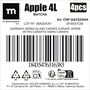 Apple Garrafa de Vidrio 4L "Apple" Matcha (4 Unidades)