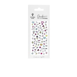 Victoria Vynn Quick Art 16 Large Pegatinas Autoadhesivas para Decoración Exprés de Uñas Híbridas, Gel y Naturales
