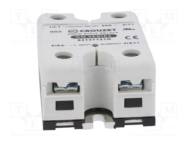 CROUZET GN Relé de semiconductor monofásico 50A 48-660VAC CROUZET GN Relé de semiconductor monofásico 50A 48-660VAC