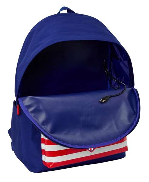 Safta Mochila Doble para Portátil 15,6'' con USB - Atlético de Madrid