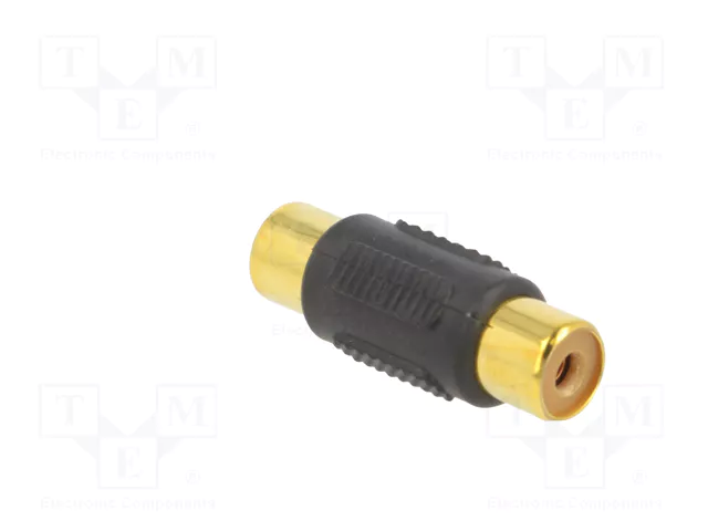 GEMBIRD Adaptador RCA tomacorriente ambos lados con cobertura dorada