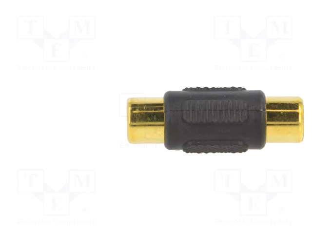 GEMBIRD Adaptador RCA tomacorriente ambos lados con cobertura dorada