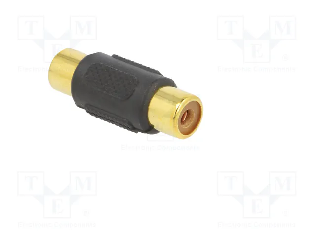 GEMBIRD Adaptador RCA tomacorriente ambos lados con cobertura dorada