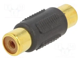 GEMBIRD Adaptador RCA tomacorriente ambos lados con cobertura dorada