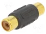 GEMBIRD Adaptador RCA tomacorriente ambos lados con cobertura dorada