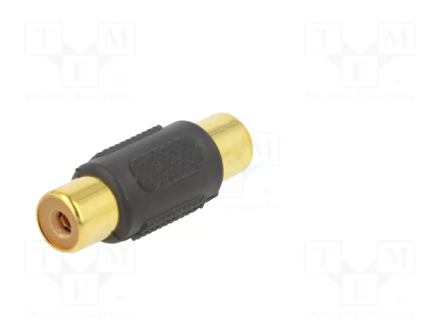 GEMBIRD Adaptador RCA tomacorriente ambos lados con cobertura dorada