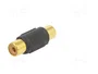 GEMBIRD Adaptador RCA tomacorriente ambos lados con cobertura dorada