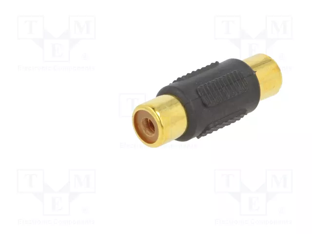 GEMBIRD Adaptador RCA tomacorriente ambos lados con cobertura dorada