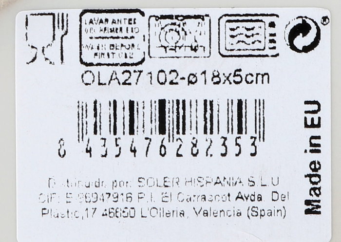 La Mediterranea Bol ø18 cm Olaf Nordic Ivory Brillo (12 Unidades)