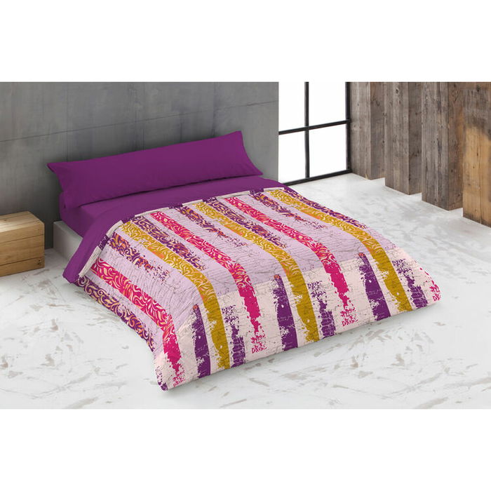 Juego de funda nórdica Hosteline URBAN Malva Cama de 180 260 x 240 cm 4 Piezas Juego de funda nórdica Hosteline URBAN Malva Cama de 180 260 x 240 cm 4 Piezas