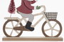 DKD Home Decor Figura Navidad Tradicional Papanoel Bicicleta Rojo Verde Blanco MDF 4.5 x 25 x 24 cm (12 Unidades)