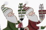DKD Home Decor Figura Navidad Tradicional Papanoel Bicicleta Rojo Verde Blanco MDF 4.5 x 25 x 24 cm (12 Unidades)