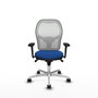 PIQUERAS Y CRESPO Silla de oficina Jorquera con mecanismo Sincro, Azul y Blanco