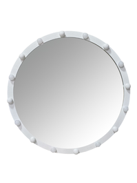 DKD Home Decor Espejo LED Metal Blanco 100x7,5x100 con Bombillas