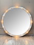 DKD Home Decor Espejo LED Metal Blanco 100x7,5x100 con Bombillas