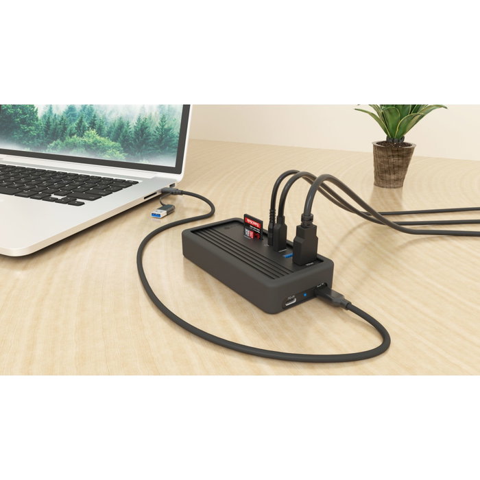 ICY BOX IB-DK4072M-CU31 Dockingstation 10-in-1 con bahía M.2 SSD