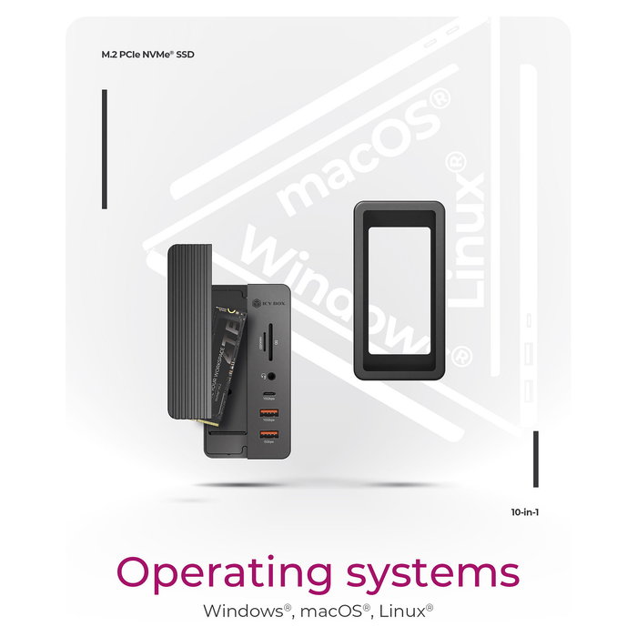 ICY BOX IB-DK4072M-CU31 Docking Station 10-en-1 USB-C con Ethernet 1 Gbit/s y Lector de Tarjetas para SSD SATA M.2 ICY BOX IB-DK4072M-CU31 Docking Station 10-en-1 USB-C con Ethernet 1 Gbit/s y Lector de Tarjetas para SSD SATA M.2