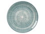 Vessia Plato Llano para Comida de Porcelana con Rayas, Color Azul, Diámetro 27 cm (Set de 24)