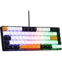 The G-Lab KEYZ-HYDRO-BKWO/FR Teclado Gaming Compacto 60% Membrana, Retroiluminación Fija 3 Colores, Diseño Negro Blanco Naranja