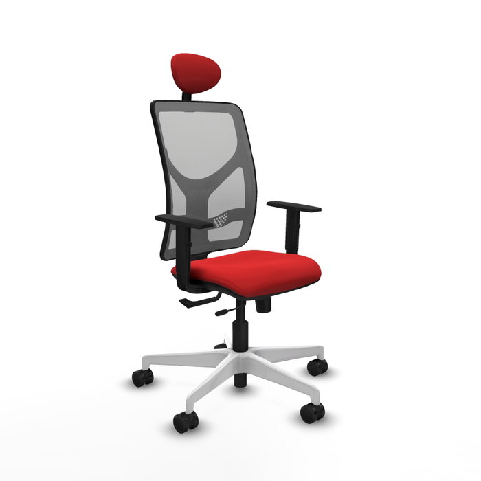 PIQUERAS Y CRESPO Silla de oficina Motilla Rojo/Gris con mecanismo Sincro/Traslack PIQUERAS Y CRESPO Silla de oficina Motilla Rojo/Gris con mecanismo Sincro/Traslack