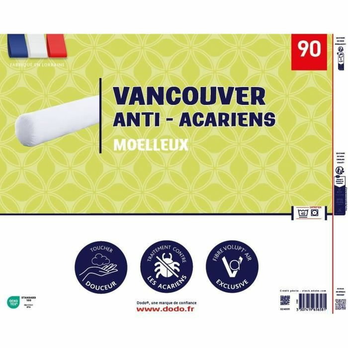 Dodo Cojín VANCOUVER 90 cm antiácaros Dodo Cojín VANCOUVER 90 cm antiácaros