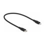 DeLOCK Cable de datos y carga USB Type-C a Lightning, 0,5 m, Negro, MFi