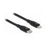 DeLOCK Cable de datos y carga USB Type-C a Lightning, 0,5 m, Negro, MFi