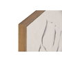 Lienzo Home ESPRIT Blanco Hoja de planta Escandinavo 60 X 3,7 X 90 CM (2 Unidades)