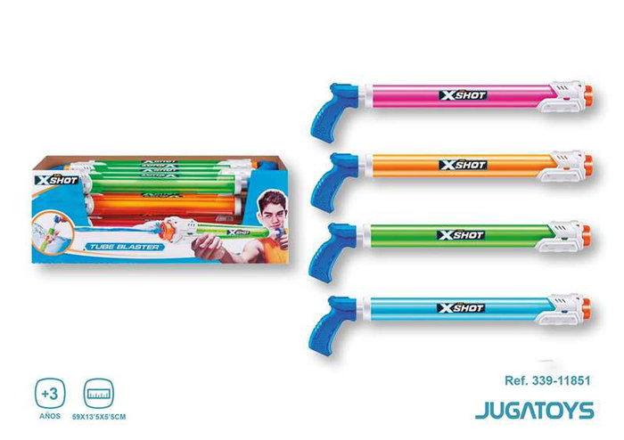 Zuru Pistola de Agua X-Shot Warfare Tubo Soaker Open, 59x13'5x5'5cm - Modelos Surtidos