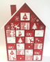 DKD Home Decor Calendario Adviento Navidad Tradicional Rojo Blanco MDF Casa 7 x 38 x 27 cm (2 Unidades)