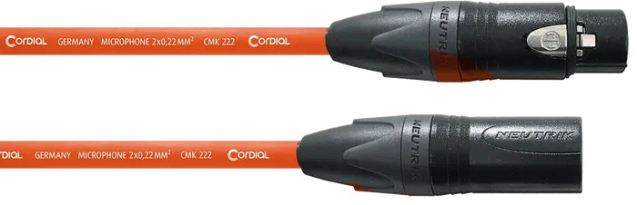 Cordial Cable de Micrófono XLR 5M Naranja
