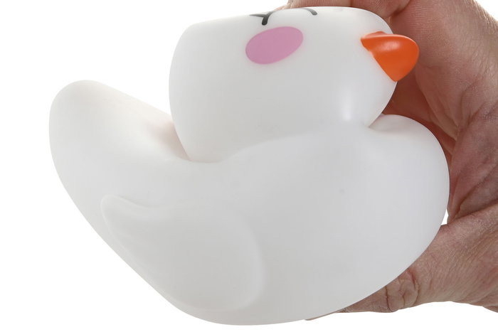 DKD Home Decor Quitamiedo Infantil Baby Blanco Silicona LED Osito Alpaca 9 x 11 x 7 cm (6 Unidades)