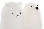 DKD Home Decor Quitamiedo Infantil Baby Blanco Silicona LED Osito Alpaca 9 x 11 x 7 cm (6 Unidades)
