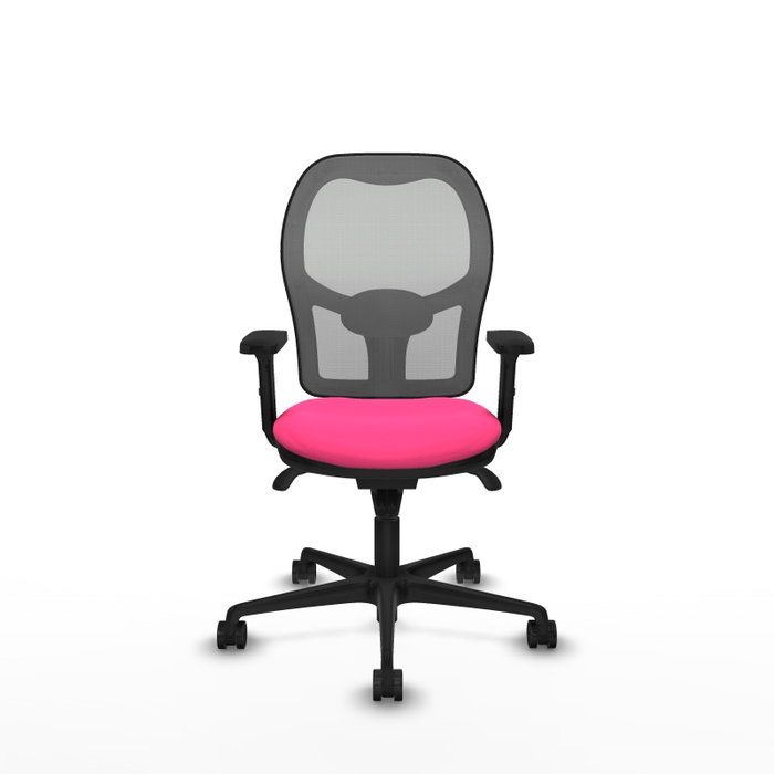 PIQUERAS Y CRESPO Silla de Oficina Jorquera con Mecanismo Sincro Rosa y Gris