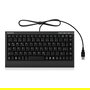 KeySonic ACK-595C+ Mini teclado alámbrico USB/PS2 SoftSkin negro QWERTY (US) con interruptor de membrana