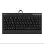 KeySonic ACK-595C+ Mini teclado alámbrico USB/PS2 SoftSkin negro QWERTY (US) con interruptor de membrana