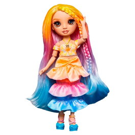 MGA Muñeca Rainbow High Brown Eyes Color & Create 26cm Articulada con Accesorios Personalizables