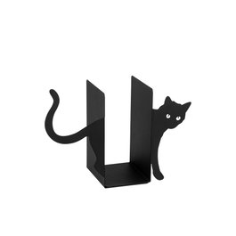 Aberto Design Sujetalibros 5 - Negro, Metal Robusto para Estantería Elegante y Moderna, Organizador de Libros Duradero