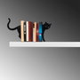 Aberto Design Sujetalibros 5 - Negro, Metal Robusto para Estantería Elegante y Moderna, Organizador de Libros Duradero