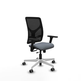 PIQUERAS Y CRESPO Silla de oficina Motilla con mecanismo Sincro/Traslack, Gris y Negro