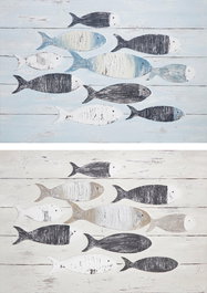 DKD Home Decor Cuadro Mediterraneo Multicolor 3.5 x 60 x 90 cm (2 Unidades)