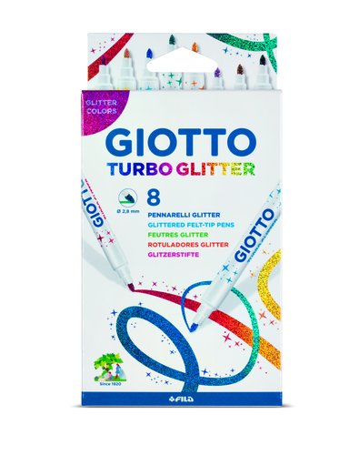 Giotto Turbo Glitter Rotuladores de Colores Surtidos Estuche de 8 Unidades Giotto Turbo Glitter Rotuladores de Colores Surtidos Estuche de 8 Unidades