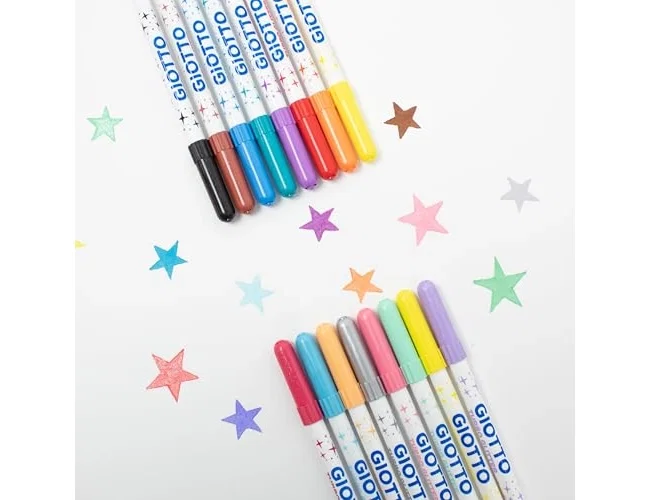 Giotto Turbo Glitter Estuche de 8 Rotuladores Surtidos